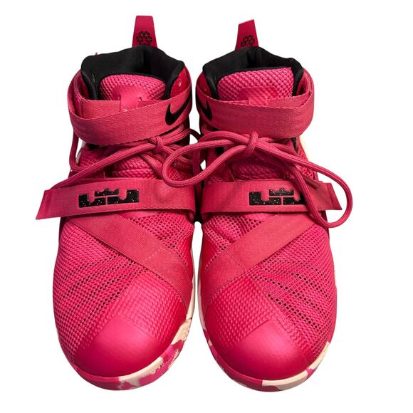 Nike Lebron James IX 9 Zoom Soldier Think Pink Breast Cancer Youth Size 9.5 - Picture 1 of 7